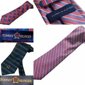 Neck Tie Bundle of Three Tommy Hilfiger Unisex Men's Ties Bicycling Stripes